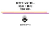 食物安全計劃 — 刺身／壽司 訓練資料
