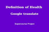 Definition of Health  Google translate
