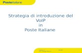 Strategia di introduzione del VoIP  in  Poste Italiane