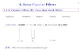 4-A  Popular Filters (1):  Pass-Stop Band Filters