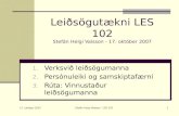 Leiðsögutækni LES 102 Stefán Helgi Valsson - 17. október 2007
