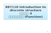 887110  Introduction to discrete structure บทที่ 4 ฟังก์ชัน  (Function)