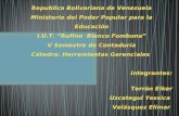 Republica Bolivariana de Venezuela Ministerio del Poder Popular para la Educación