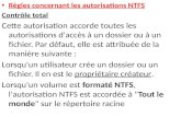 Règles concernant les autorisations NTFS Contrôle total