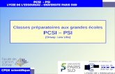 Classes préparatoires aux grandes écoles PCSI – PSI (Orsay- Les Ulis)
