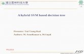 A hybrid SVM based decision tree
