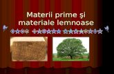 Materii prime şi materiale lemnoase