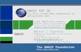 OWASP TOP 10 Los diez riesgos más importantes en  aplicaciones web