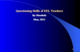 Questioning Skills of EFL Teachers By Masduki May, 2011
