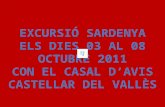 EXCURSIÓ SARDENYA ELS DIES 03 AL 08 OCTUBRE 2011 CON EL CASAL D’AVIS CASTELLAR DEL VALLÈS