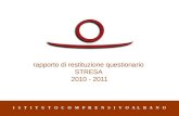 rapporto di restituzione questionario  STRESA  2010 - 2011