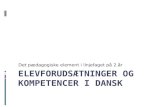 Elevforudsætninger og Kompetencer i dansk