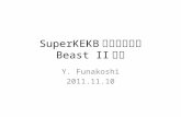 SuperKEKB の立ち上げ と Beast  II 運転