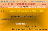 量子重力効果　と　ＥＢＬ （銀河系外背景放射） ＶＨＥガンマ線観測の遠景 と　 戦略  T.  Kifune