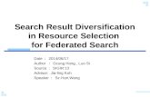 Search Result Diversification in Resource Selection  for Federated  Search
