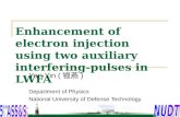 Enhancement of electron injection using two auxiliary interfering-pulses in LWFA