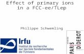 Effect of primary ions  in a FCC- ee / TLep