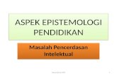 ASPEK EPISTEMOLOGI PENDIDIKAN