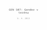 GEN 507: Gender v terénu