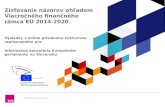 Zisťovanie názorov ohľadom Viacročného finančného rámca EÚ 2014-2020