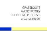 GRASSROOTS PARTICIPATORY BUDGETING PROCESS: a status report