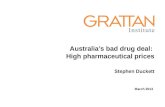 Australia’s bad drug deal:  High pharmaceutical prices