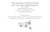 The Ontology of Many Worlds and Thomistic Modal Realism
