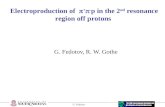 Electroproduction  of    +  - p in the 2 nd  resonance region off protons