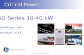 SG Series 10-40 kW Sales Presentation December  2013