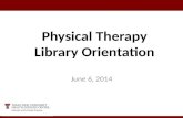 Physical Therapy Library Orientation