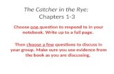 The Catcher in the Rye:  Chapters 1-3