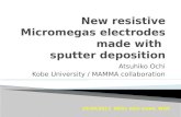 New resistive  Micromegas  electrodes made with  sputter deposition