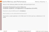 Cache  Memory and Performance