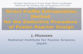 Direct Profile Extrapolation Method  for the Deductive Procedure  of Fusion Reactor Design