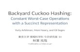Backyard Cuckoo  Hashing: Constant Worst-Case Operations with  a Succinct Representation
