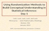 Using Randomization Methods to Build Conceptual Understanding in Statistical Inference: Day 1