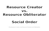 Resource Creator vs. Resource Obliterator Social Order
