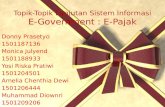 Topik-Topik Lanjutan Sistem Informasi E-Government : E-Pajak