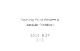 Floating Point Review & Datalab  feedback