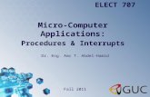 Micro-Computer Applications: Procedures & Interrupts