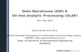 Data Warehouse (DW) & On-line Analytic Processing (OLAP)