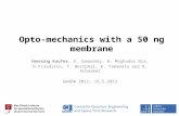 Opto-mechanics with a 50  ng  membrane