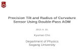 Precision Tilt and Radius of Curvature Sensor Using Double-Pass AOM