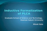 Inductive Formalization  of PLCA