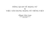 S ơ  l ược về  Mạng từ Xây dựng Mạng  từ tiếng Việt