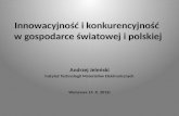 Innowacyjność i konkurencyjność  w gospodarce światowej i polskiej