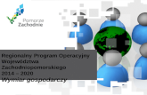 Regionalny Program Operacyjny Województwa  Zachodniopomorskiego 2014  – 2020 Wymiar gospodarczy