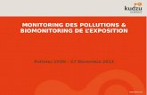 MONITORING DES POLLUTIONS & BIOMONITORING DE L’exposition