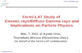 Fermi-LAT Study of  Cosmic-rays/Diffuse Gamma-rays and Implications on Particle Physics