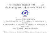 The reaction studied with         an electromagnetic calorimeter FOREST